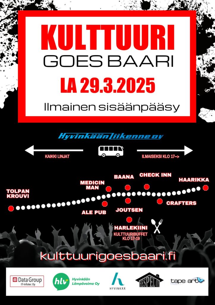 Kulttuuri Goes Baari tapahtuman juliste vuodelta 2025